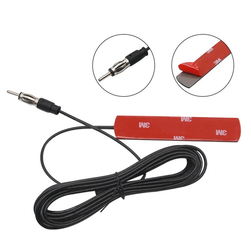 Car Radio FM Antenna Universal Booster Signal Amplifier Antenna Car Patch Radio Signal Amplifier Marine Motorcycle Accessories