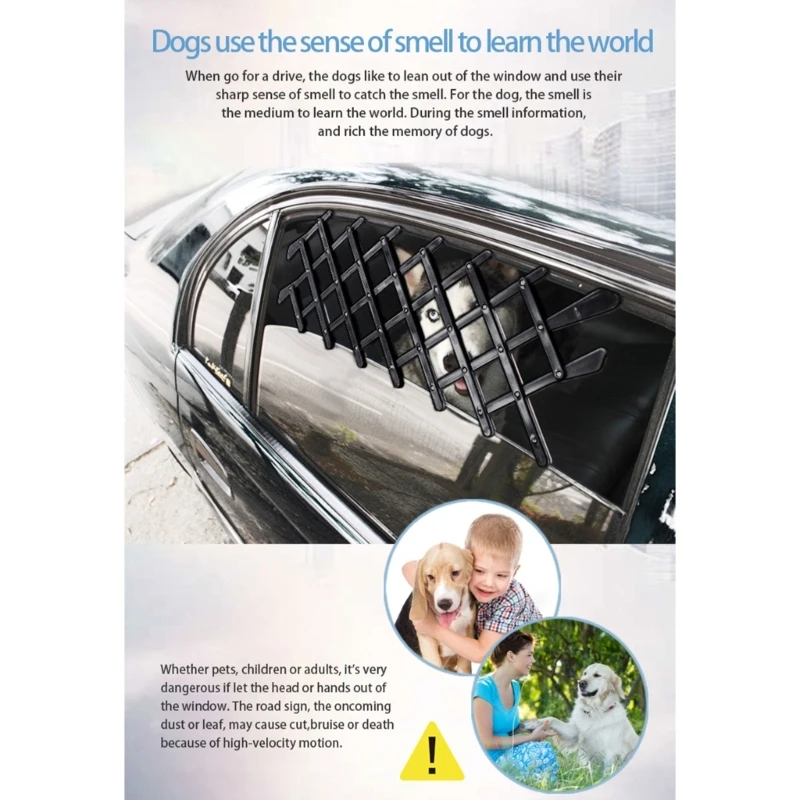 Car Dog Barrier Pet Trunk Barrier for SUV Plastic Mesh Fence on Rear for Seat Wi