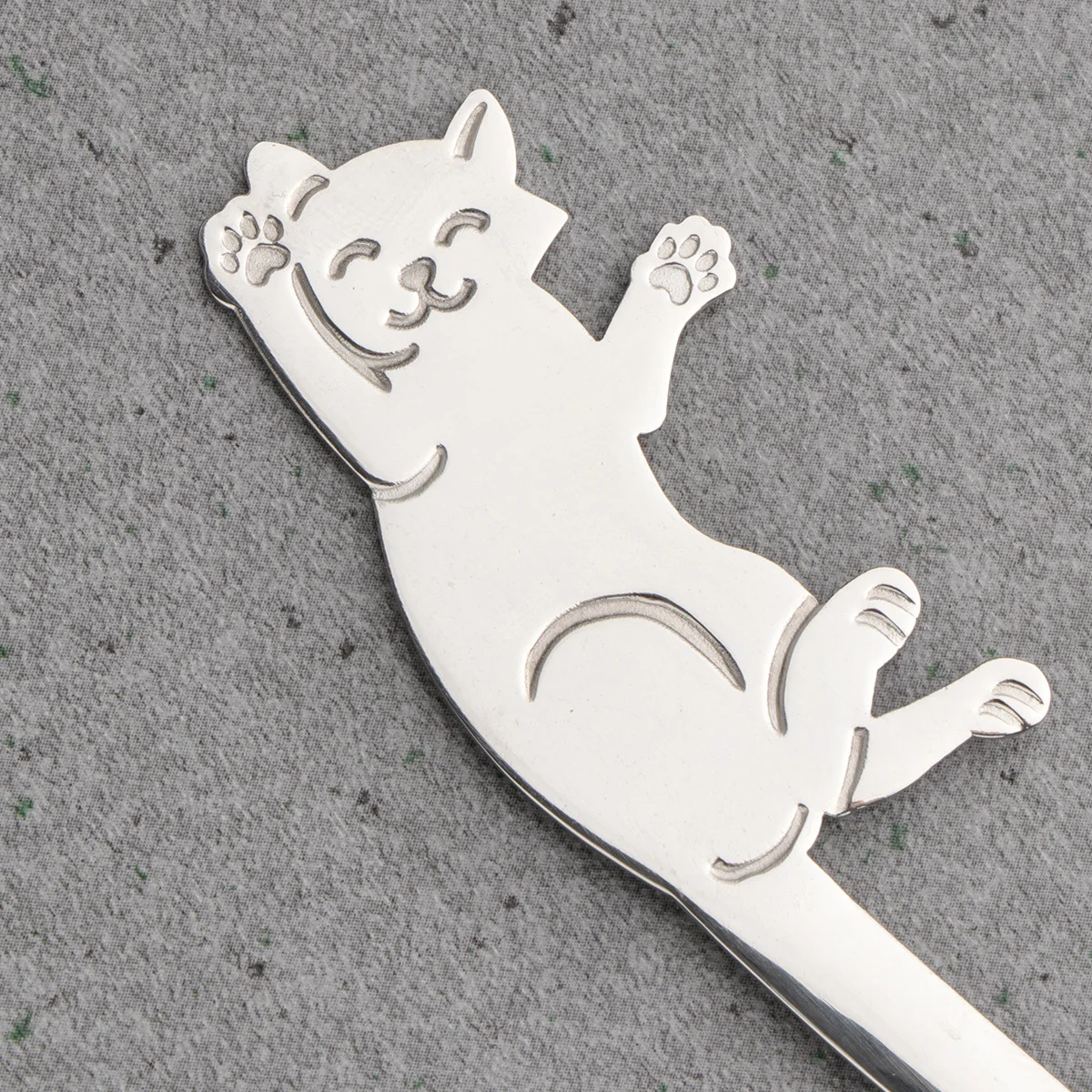 

2Pcs Stainless Steel Cat Spoon Hanging Cup Coffee Dessert Scoop Mirror Polished Portable Modern Design Christmas Gift