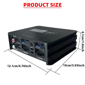 AB類4*350W車用擴大機,無損安裝,DSP車用音響揚聲器,適用於安卓大螢幕設備,專用擴大機 6 最佳銷售 汽車收音機放大器 - №1