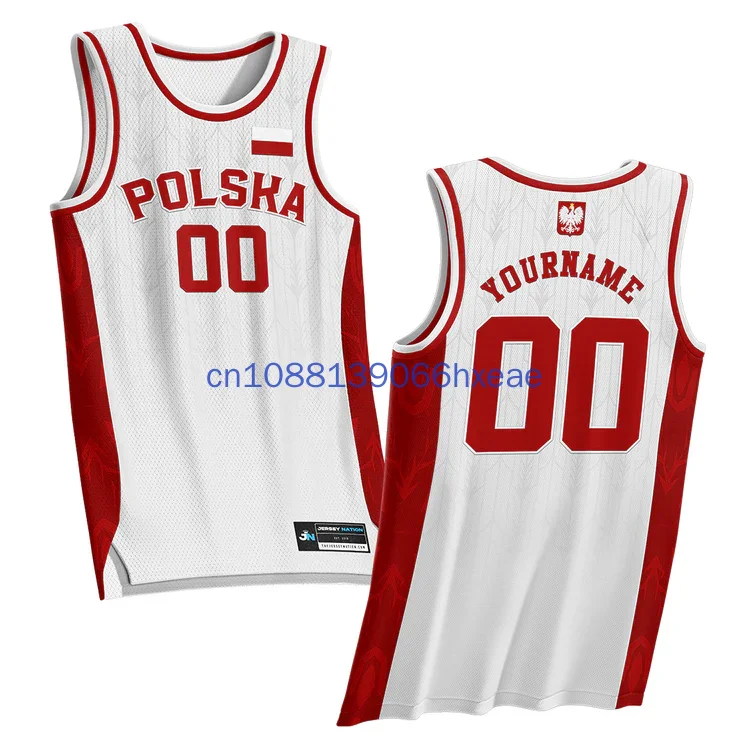 Camiseta de baloncesto con estampado 3D de Polonia, novedad de verano, chaleco de baloncesto con nombre personalizado para hombre, Top deportivo de moda urbana