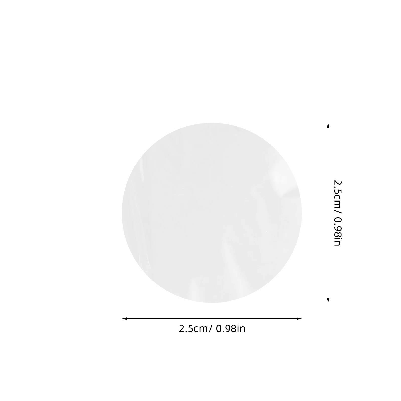 1 Roll Round Labels Adhesive Dot Stickers for Envelope Package Home Office Organization Clear Stickers