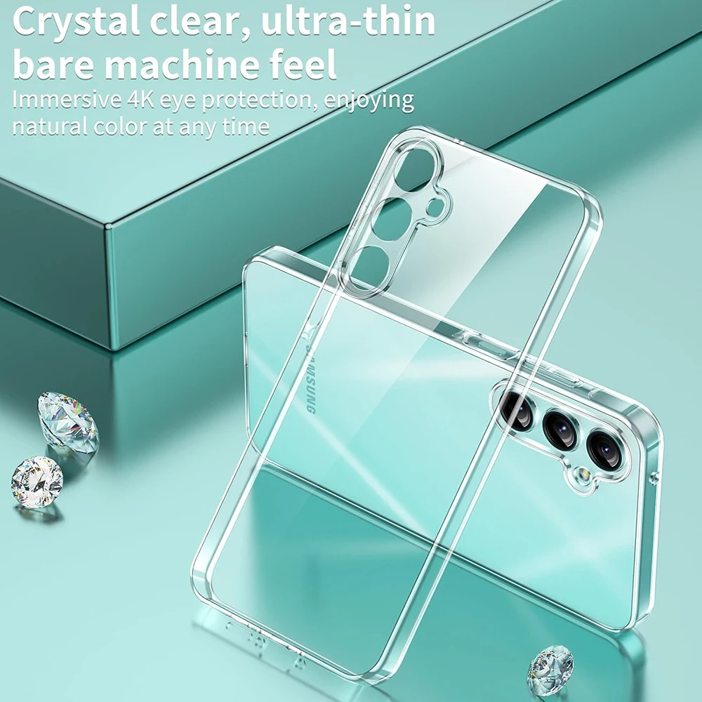 2025 New Shockproof Silicone Phone Soft Case For Samsung Galaxy Ultra Plus S25 Ultra Clear Cover Ultra Thin Transparent Shell ﻿