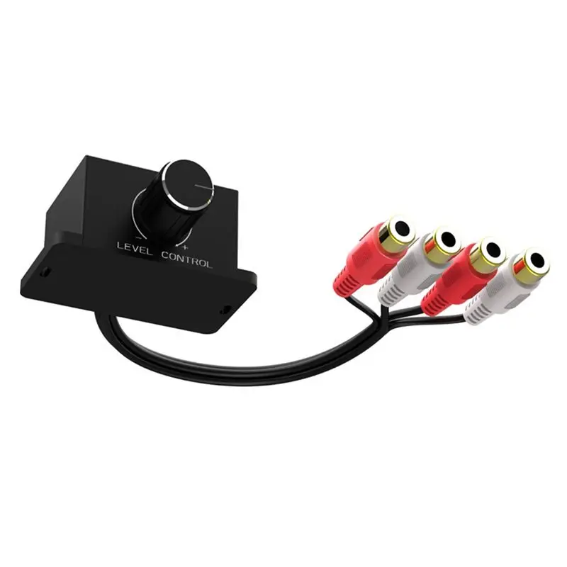 A64I Car Audio Amplifier Level Remote Volume Control Knob Male and Female Input and Output Car Volume Regulator