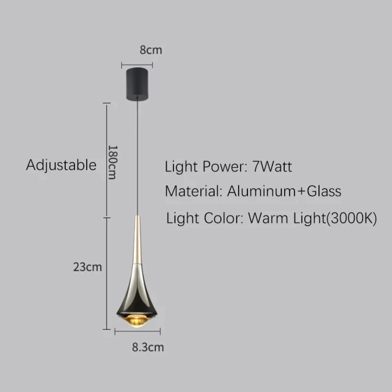 Lámpara colgante LED para dormitorio, luz moderna con bombilla COB, novedad