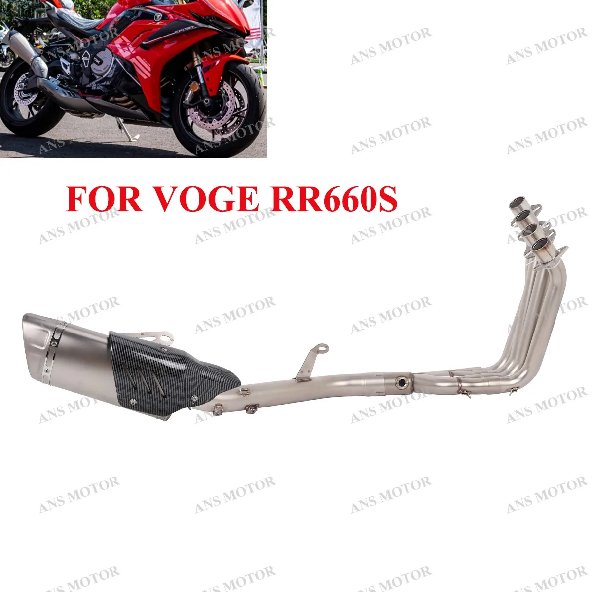 

For VOGE RR660S All Years Motorcycle Exhaust Front Link Pipe Escape System Slip On RR660s Exhaust