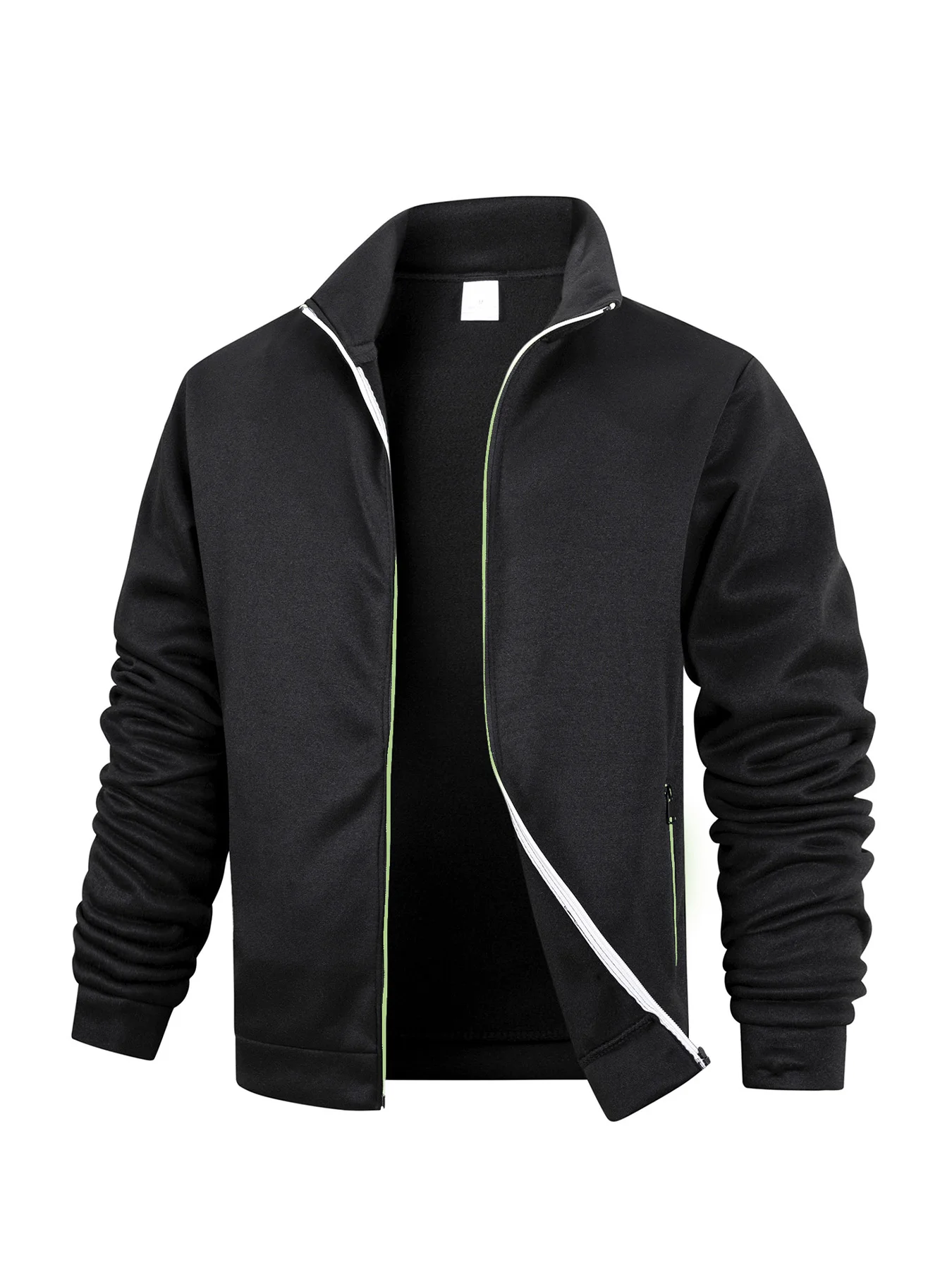 Men Casual Winter Hooded Outerwear Full Zip Drawstring Hoodie Jacket Roomy Pocket Warm Coat for Daily Commute  Weekend Trip