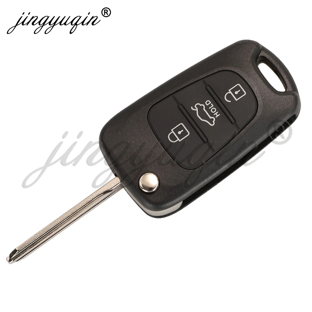 Jingyuqin HYN4R مفتاح السيارة عن بعد لشركة هيونداي إلنترا 2007-2015 سوناتا 2011-2013 433Mhz FSK ID46 PCF7936 رقاقة فليب فوب التحكم #3