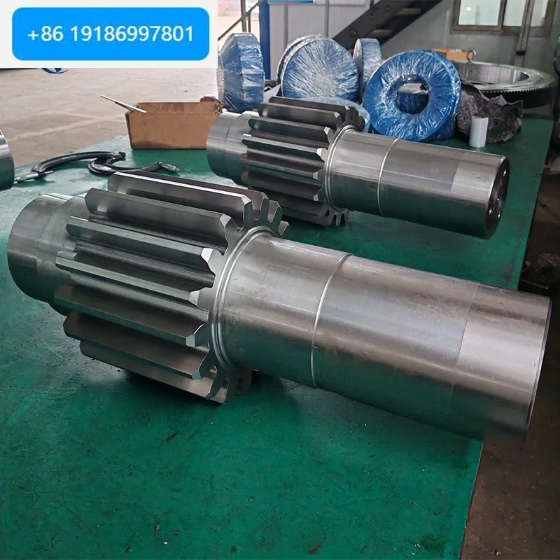 China Manufacturer Custom Main Drive Pinion Shaft Forging Long Spline Large Helical Gear Shaft