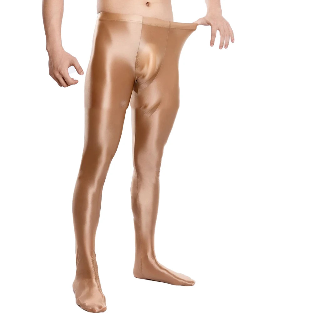 

For Daily Use Oily Seamless Pantyhose Mens Sexy Pantyhose For Holiday For Vacation High Stretch Nylon Fabric Sexy Style