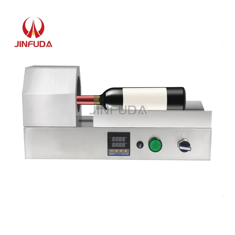 Stainless steel manual shrink wrap packaging machine machine red wine bottle plastic cap shrinker