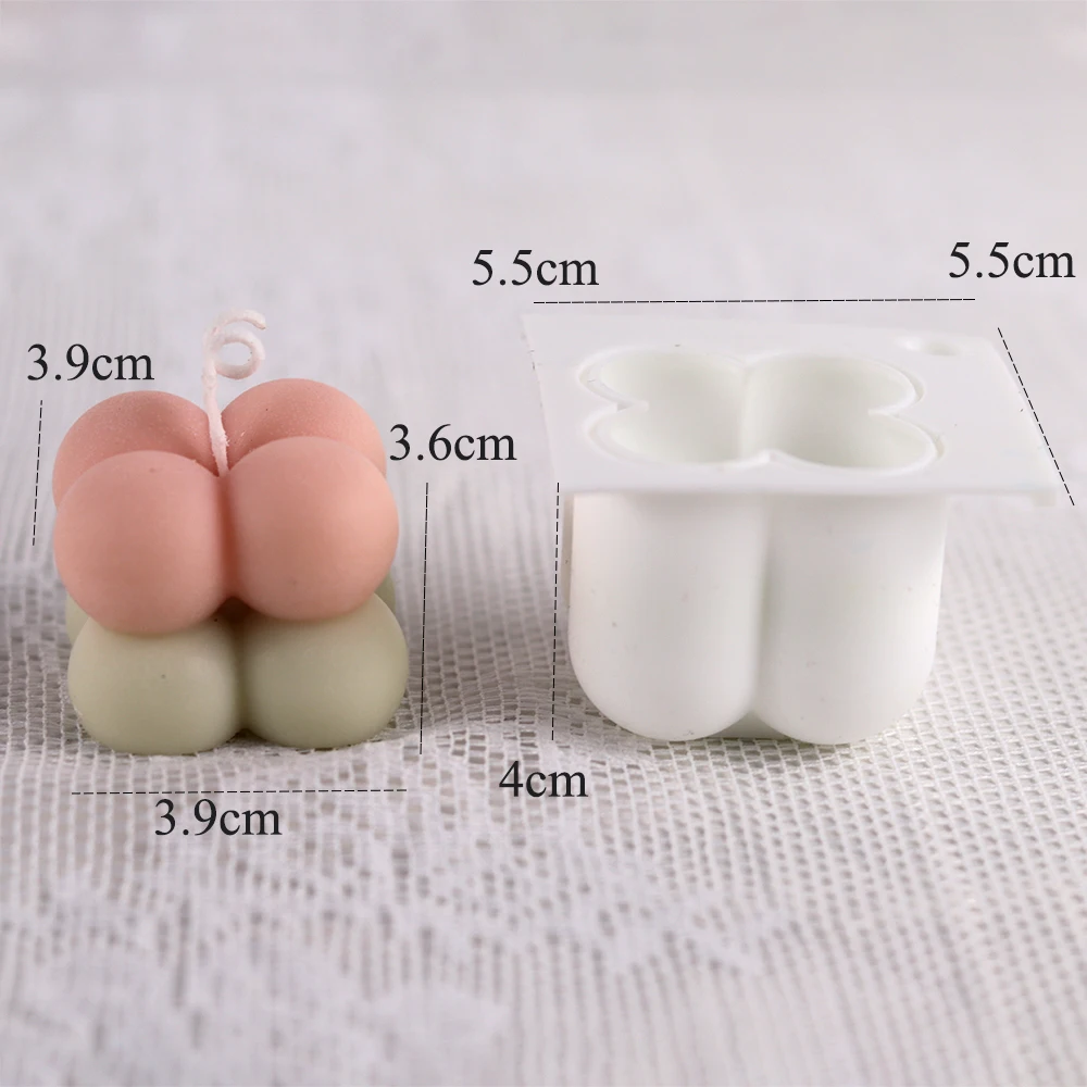 Bougie Bubble Cube, Bougie Cube Bubble Carrée, Bougie Cire de Soja, Bougie Cube 3D - France