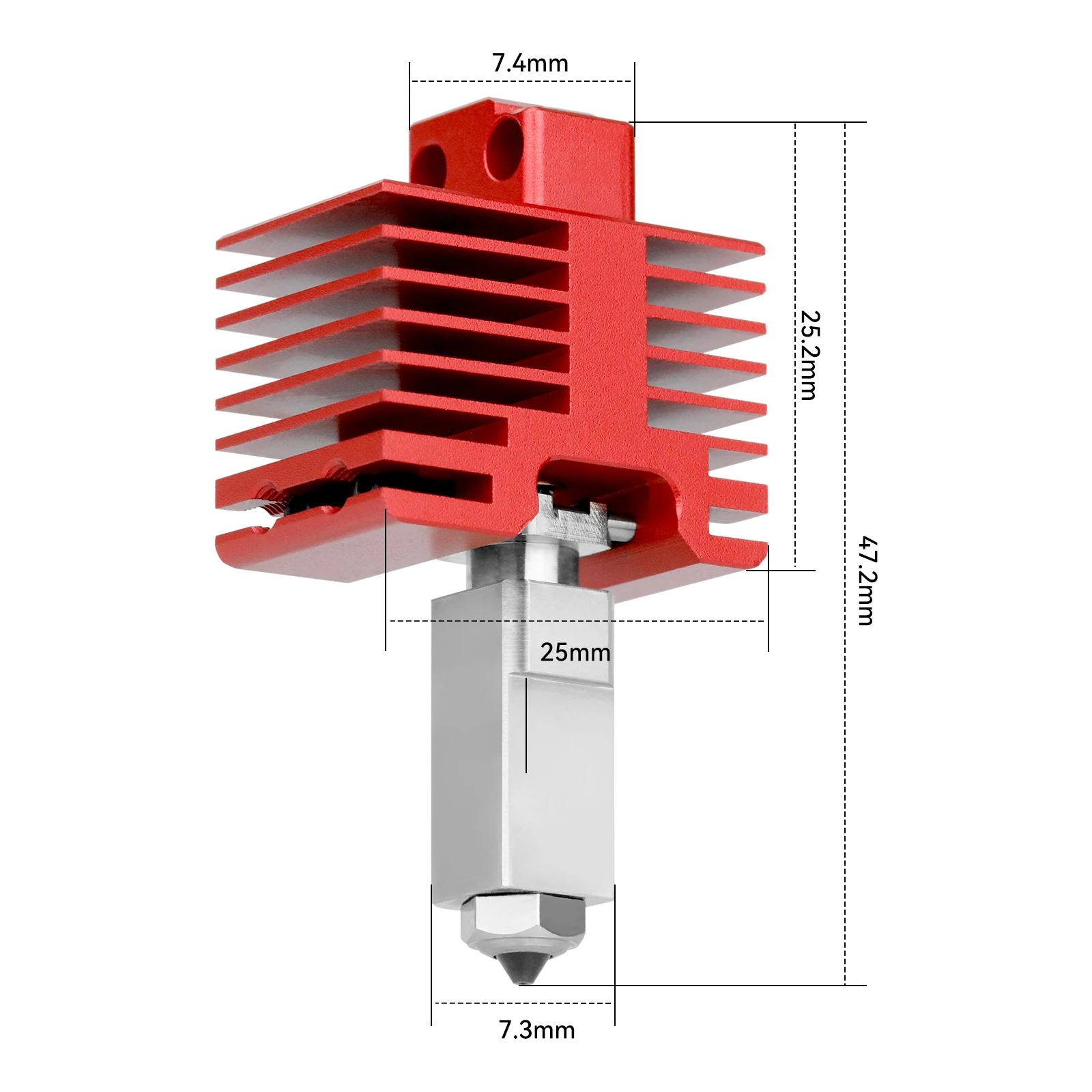 Neues Upgrade TZ4.0 Hotend für BambuLab P1S P1P X1 X1C X1E Einteilige Düse aus gehärtetem Stahl Hot End Kits 3D-Drucker-Zubehör – Detail 7