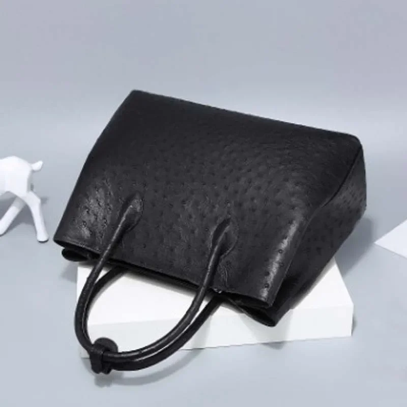 LINSHE Ostrich leather  package  Female bag    The new  Inclined shoulder bag   Genuine leather  Female bag   large capacity