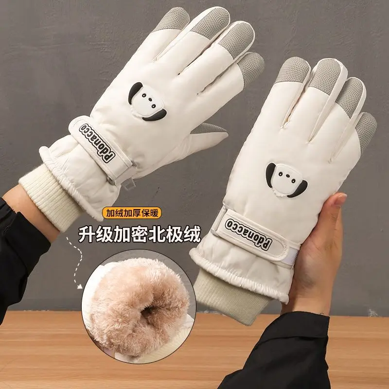 سانريو Pochacco قفازات التزلج شتاء دافئ الباردة برهان مقاوم للماء سميكة المخملية شاشة تعمل باللمس المضادة للانزلاق قفازات ركوب الخيل الفتيات الهدايا اللعب #3