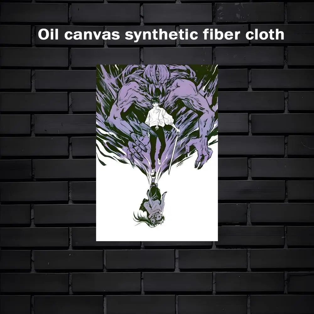 anime J-Jujutsu Kaisen Painting Calligraphy Exhibition poster photo oil painting canvas synthetic fiber for living dining room