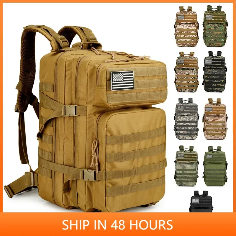 

Hiking Backpack Outdoor Tactical Backpack Large Capacity Army Fan Camping Waterproof Wear Backpack