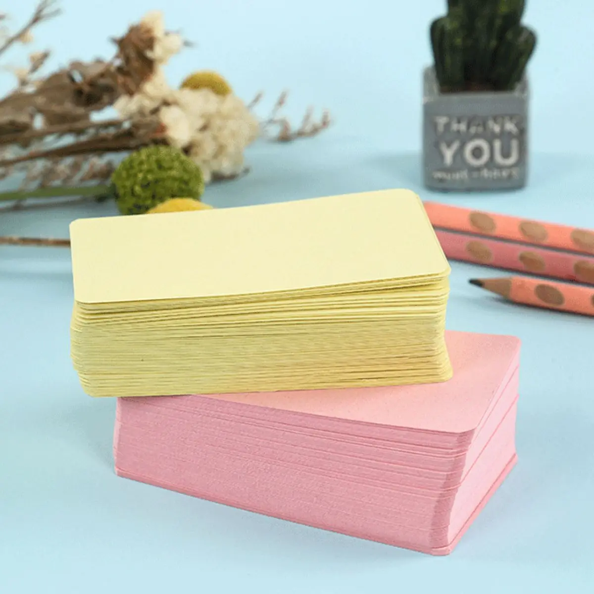 100Pcs Colorful Blank Kraft Paper Rounded Corners Glitter Gift DIY Index Cards (3.54 inches x 1.97 inches) Suitable for Studying
