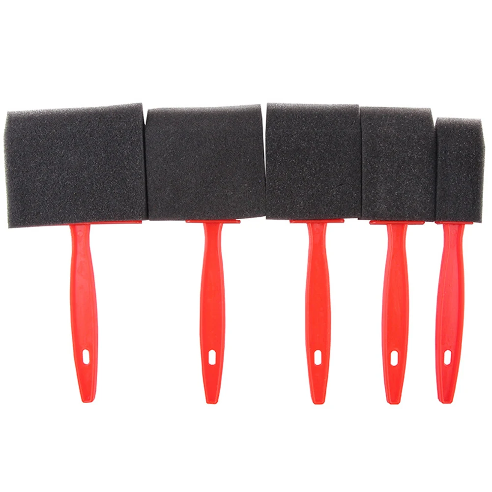 5Pcs Sponge Foam Paint Brush Kit Oil Stain Polyurethane Craft Art Paint Brushes For Children- Painting DIY Crafts