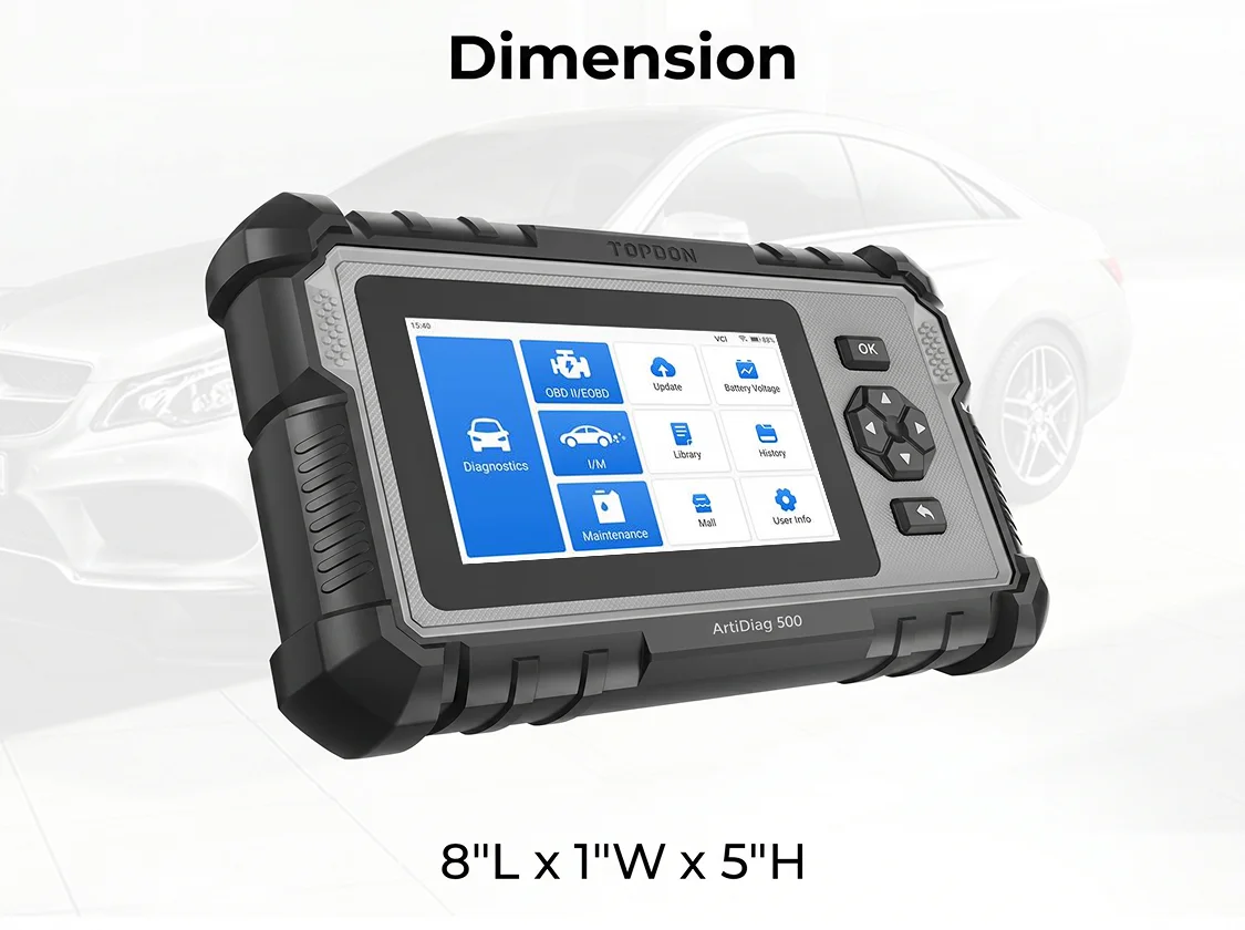 TOPDON ArtiDiag500 Car Diagnostic Tools OBD2 Scanner Engine/ABS/SRS/Transmission Automotive Tool OBD2 Code Reader Free Update