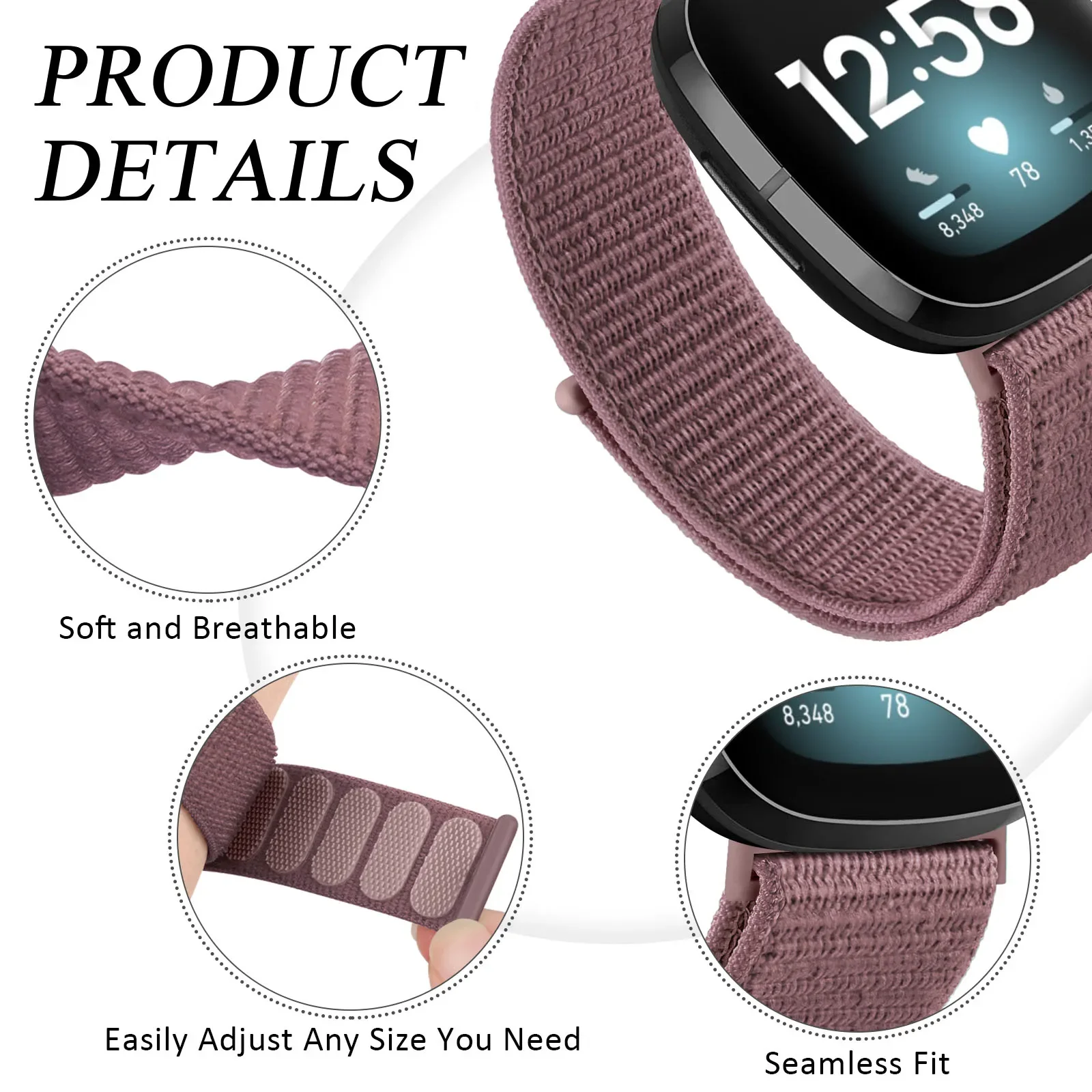 Nylon Watch Band For Fitbit Versa 3/Versa 4/Sense/Sense 2 Strap Sport Bracelet Wristband replacment For Fitbit Sense Smart watch