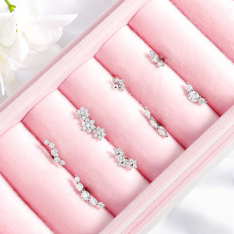 Smyoue Screw Gradient Moissanite Stud Earrings for Women Men Hip Hop Ear Cartilage Piercing S925 Sterling Silver Fine Jewelry 2