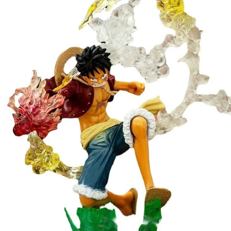 Figurine Anime da 18cm un pezzo rufy con effetti speciali fantastici ornamento da tavolo decorazioni per soggiorno giocattoli regali di compleanno