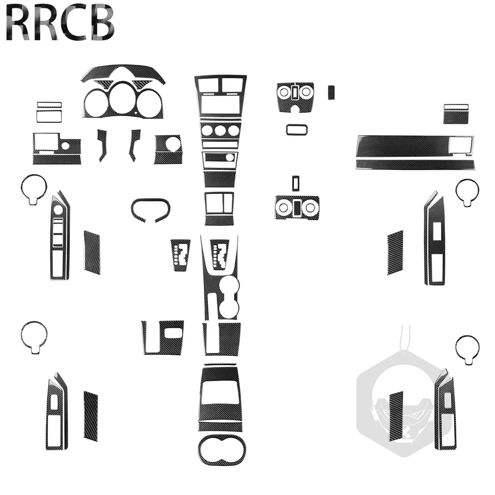 

For Dodge Avenger 2008-2010 Carbon Fiber Gear Shift Window Lift Dashboard Air Outlet Car Interior Accessories Cover Sticker Trim