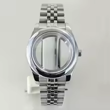 39mm 36mm Round Edge Watch Case Sapphire Crystal Glass For Seiko NH35 NH36 NH38 NH34 Miyota 8215 Movement Presidential Bracelet - AliExpress 