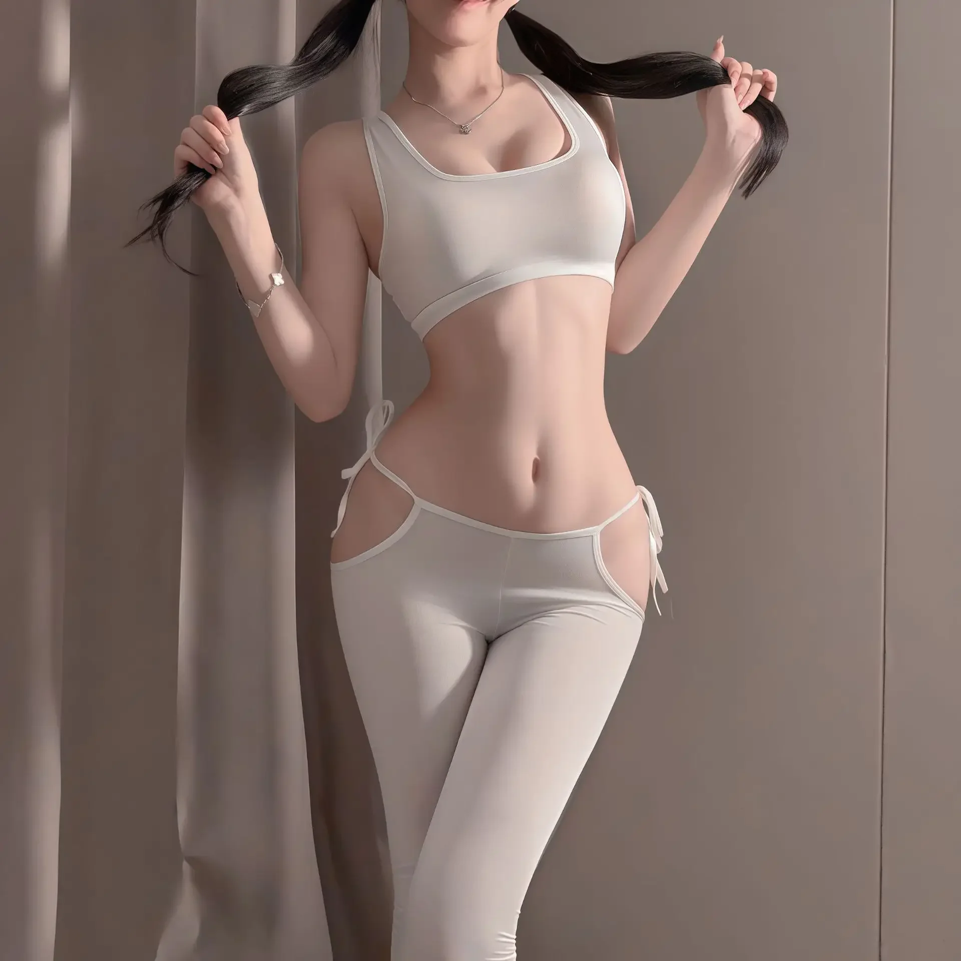 سراويل يوجا ضيقة مثيرة يمكن ارتداؤها ملابس حميمة مغرية غير ملابس أمين موحدة التخسيس ضيقة استخدام خاص الملابس #4