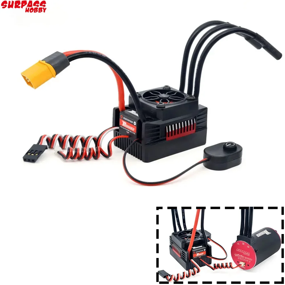 SmCpRocket V2 Waterproof 3665 3800KV 3150KV 2750KV 2200KV Brushless Motor For RC Car 1/10 Motor RC Rock Crawle