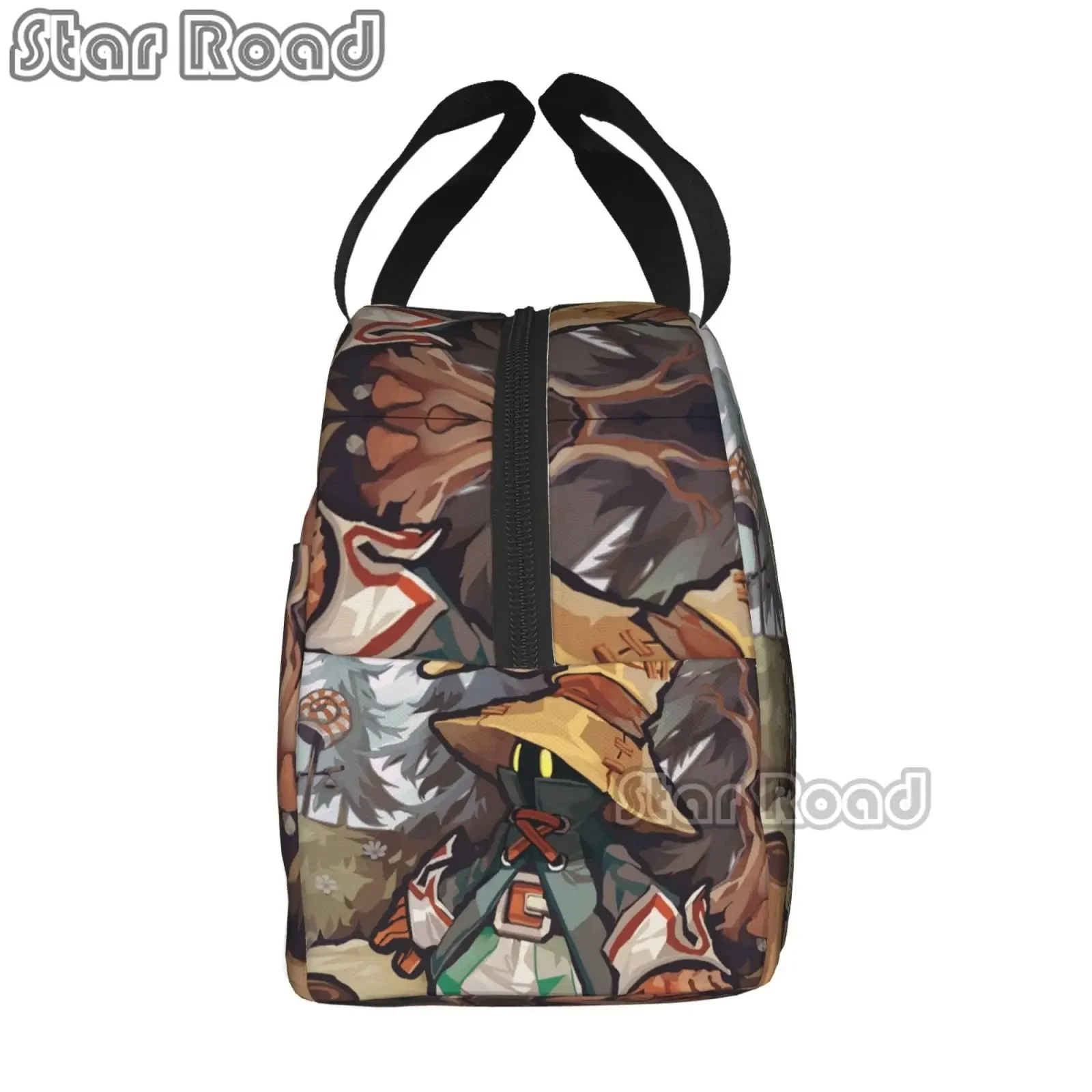 Gzame Final Fantasy Vivi Ornitier Insulated Lunch Bags Studio Ghibli Portable Thermal Cooler Food Lunch Box Work School Travel