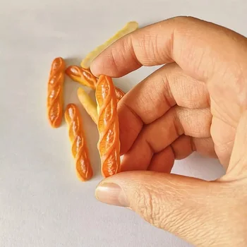 Mini pain alimentaire artisanal, 8 pièces, ornement Miniature pour maison de poupée, accessoires pour maison de poupée, faux Croissant, jouets de cuisine
