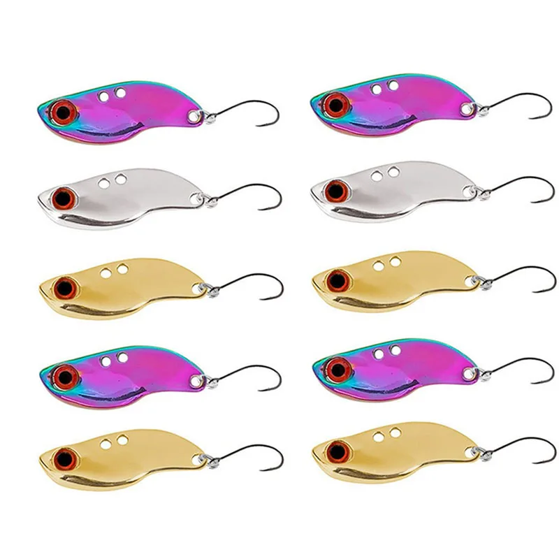 10Pcs 1.5g/2.5g/3g/3.5g/5g Metal Spoon Fishing Lure Bait Wobbler Casting Jigging Tackle Accessories For Trout Chub Perch