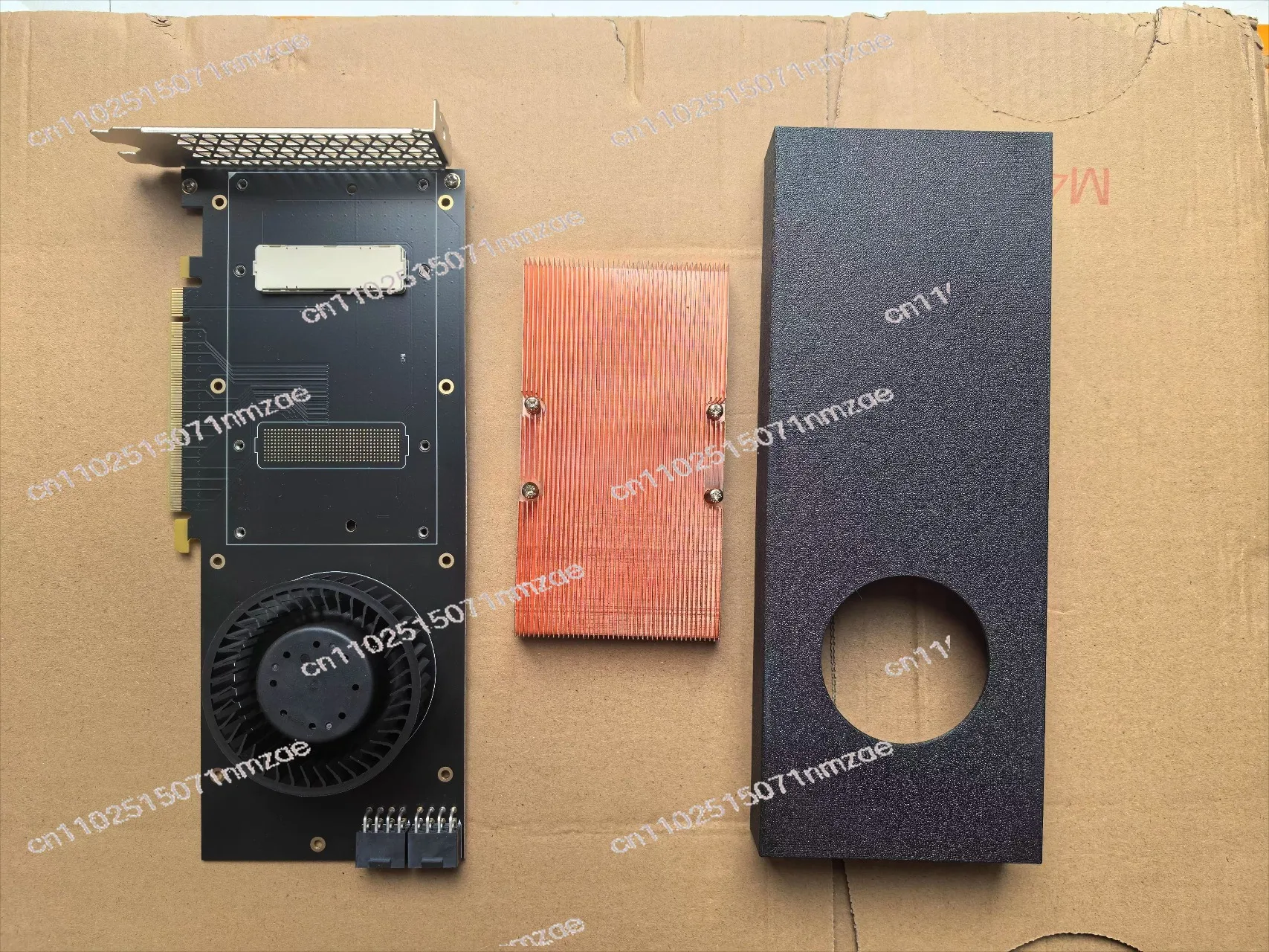 V100 SXM2 to PCIE adapter board, solid pure copper with fan, second generation optimized product, without core