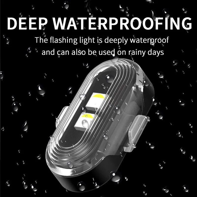 Bike Motorcycle Warn Lights Car LED RGB Strobe Light Car Bike Warning Light Wireless Remote Control Night Safety Warning Light