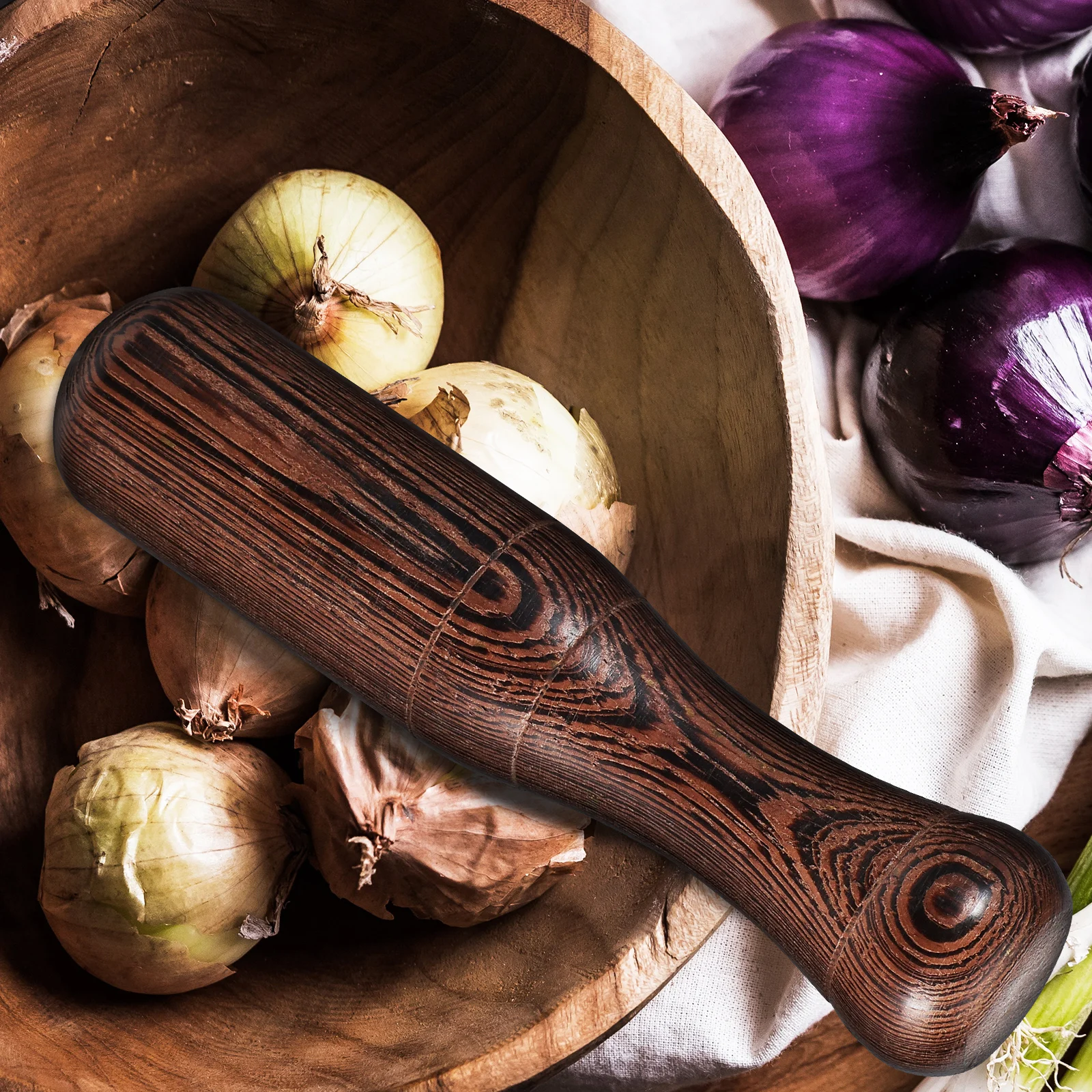 

2pcs Chicken Wing Wood Garlic Hammer 4cm x 17cm Kitchen Tool Food Crusher Manual Grinder Pestle Tools Easy