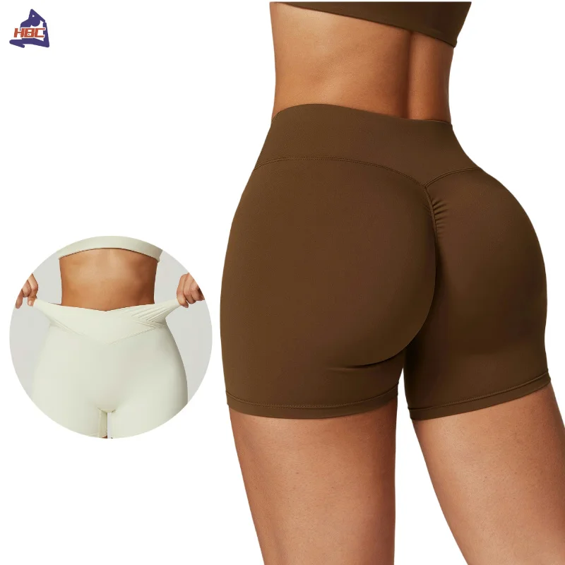 

HBC Women's Gym Shorts Sports High Waist Tummy Control Eco Friendly Fitness Yoga Shorts Pilates Workout Clothes Running Shorts