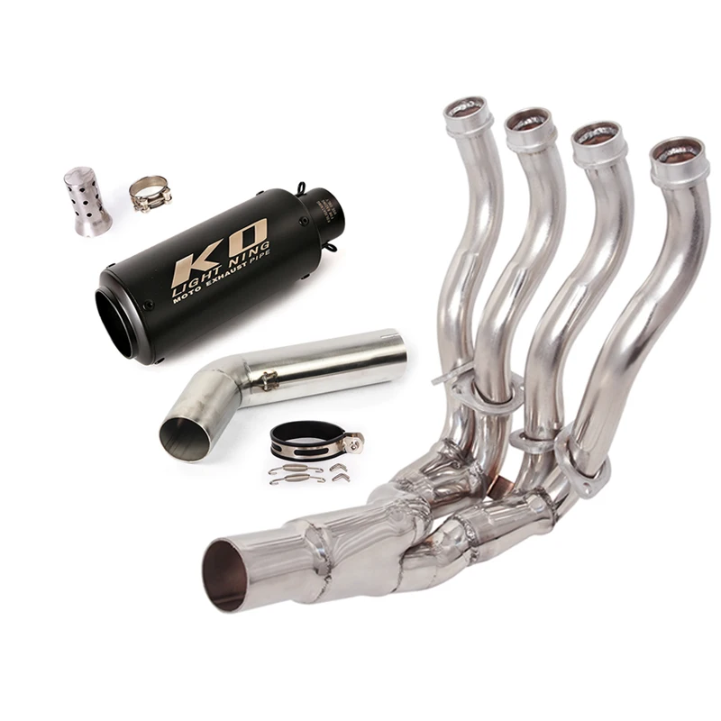 Motorcycle Full Exhaust System Header Mid Link Pipe Slip On Muffler With DB Killer For Suzuki GSXR750 GSXR600 K6 K7 2006 2007