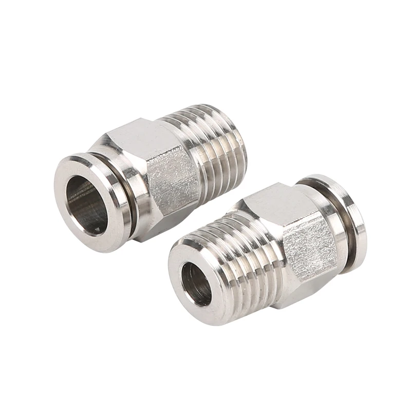 Pneumatic 304 Stainless Steel Push In Quick Connector Release Air Fitting Plumbing M5 M6 1/8