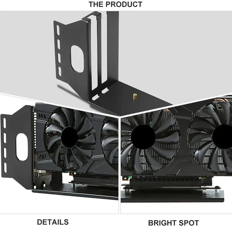 Braket ekstensi kartu Video Desktop untuk tempat kartu grafis casing berdiri vertikal PCI-E ekstensi GPU kawat Bra vertikal
