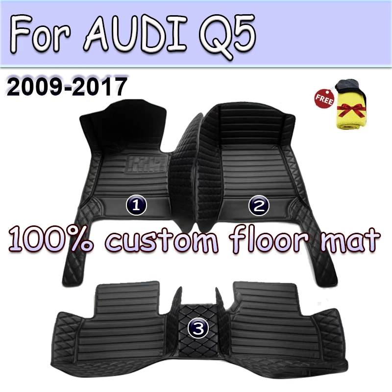 

Car floor mats for AUDI Q5 2009 2010 2011 2012 2013 2014 2015 2016 2017 Custom auto foot Pads automobile carpet cover