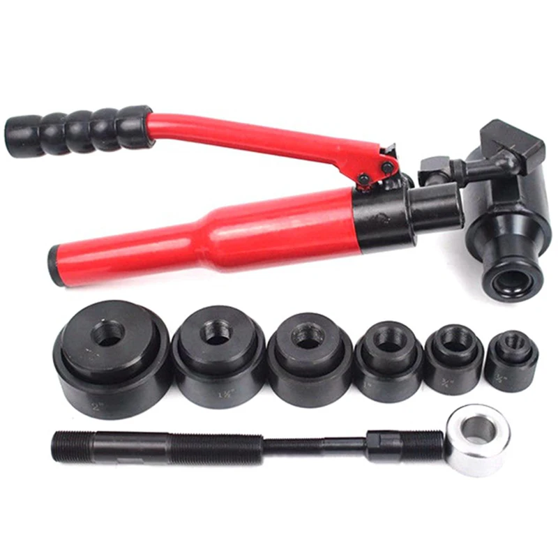 Manual Hydraulic Hole Opener Tool Set with 6 Molds (Φ22, Φ27.5, Φ34.3, Φ43, Φ49, Φ60.8mm) Hydraulic Punching Drilling Machine