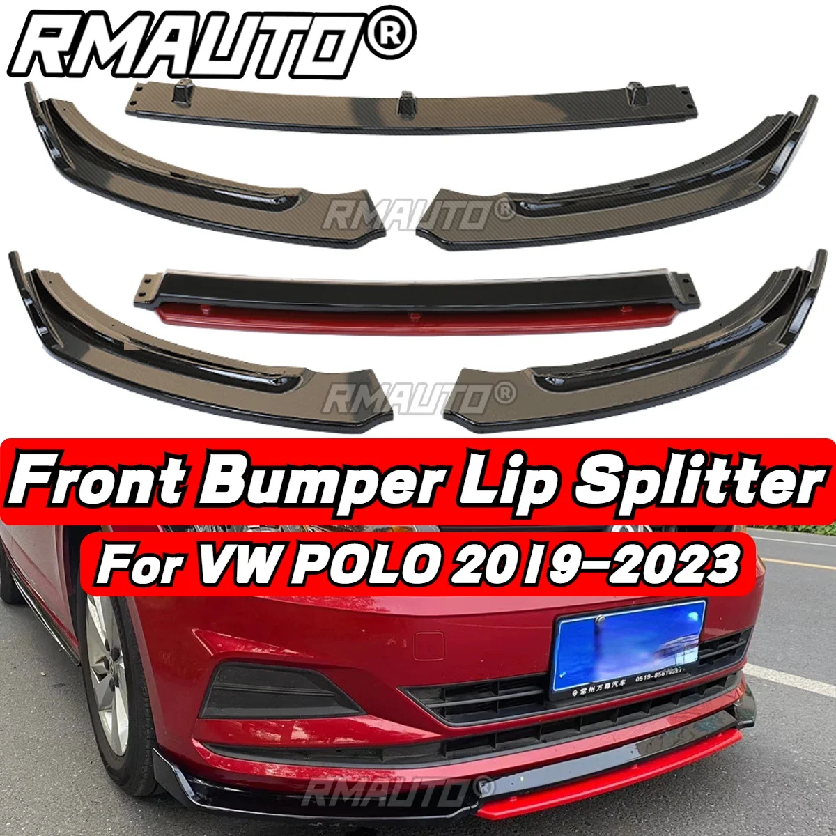 

For Volkswagen POLO MK5 MK6 MK7 MK8 2009-2023 POLO MK8 Lip Car Front Bumper Lip Diffuser Rear Spoiler Rear Bumper Lip Body Kit