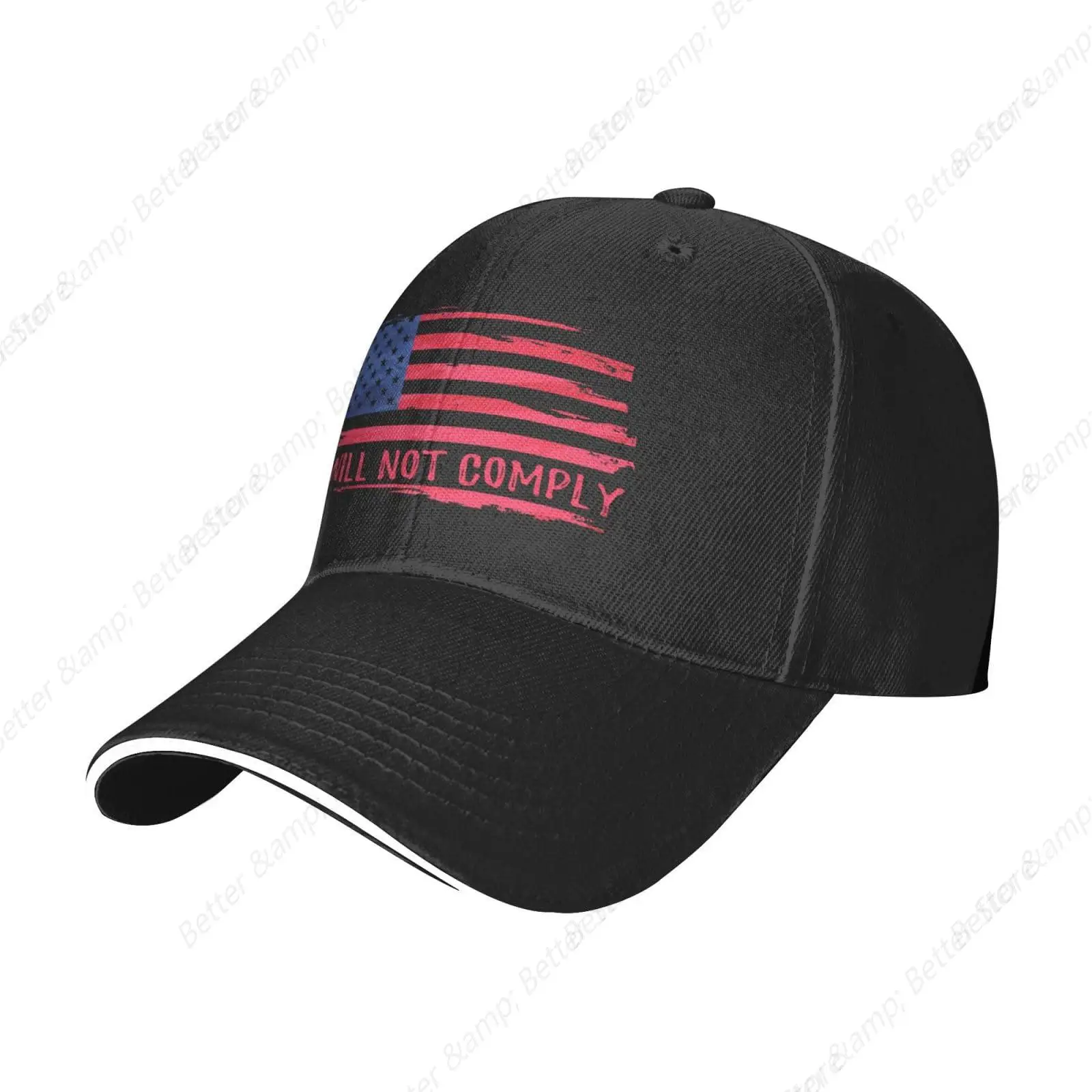 I Will Not Comply Baseball Cap for Men Women Snapback Hat Peaked Cap Sun Shade Sunprotection Hats