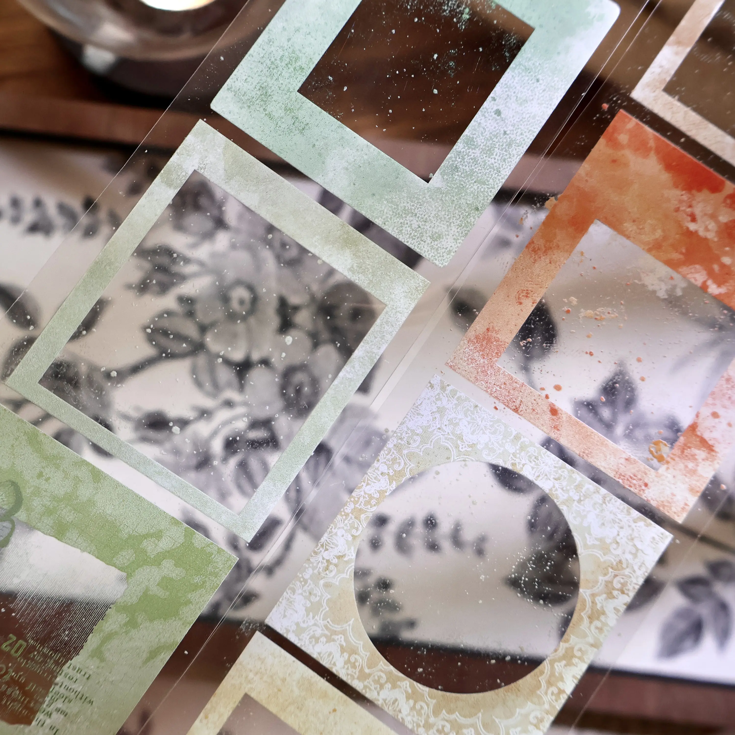 50mm*6m Vintage Colorful Border Landscape PET Tape Creative DIY Journal Material Collage Scrapbooking Stationery