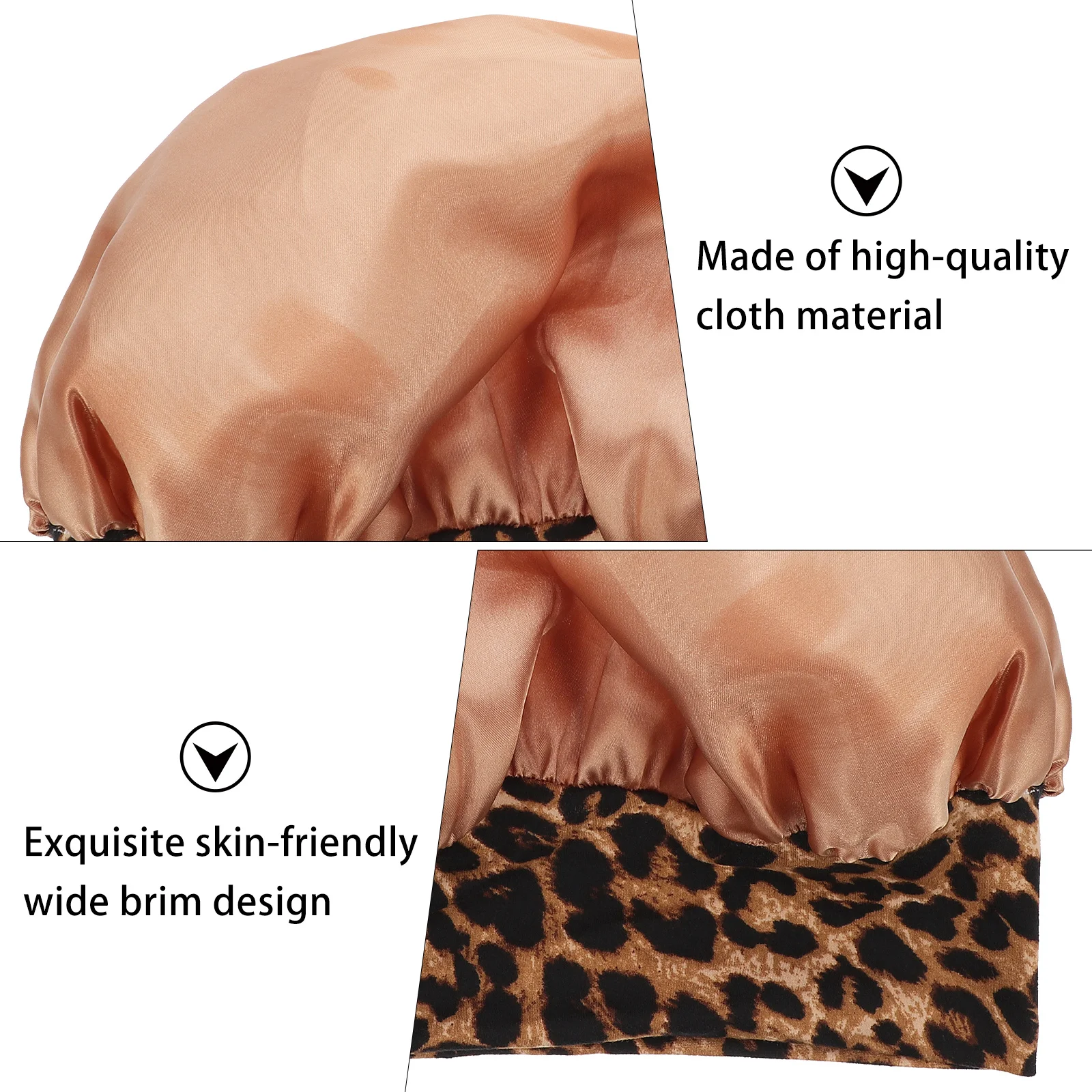 

Wide Brim Satin Sleep Caps Women Hair Care Hat Soft Smooth Fabric Gentle on Hair Curly Straight Long Braids One Size