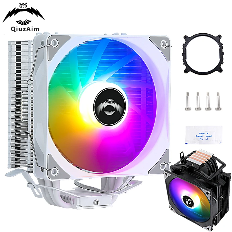 

QiuzAim fan 120mm Air-Cooler PC processor lga 2011 cooler Cpu Fans 4Pin/PWM 6 Heat Pipe Installing LGA2066 x79 x99 am3 am4 AMD