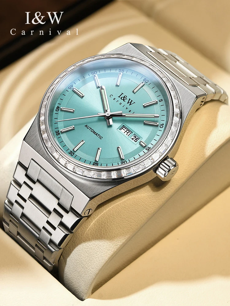 IW 2024 New Sky Blue Dial Men Watches Luxury Automatic Watch For Men Japan Miyota Mechanical Sport Sapphire glass Wristwatch