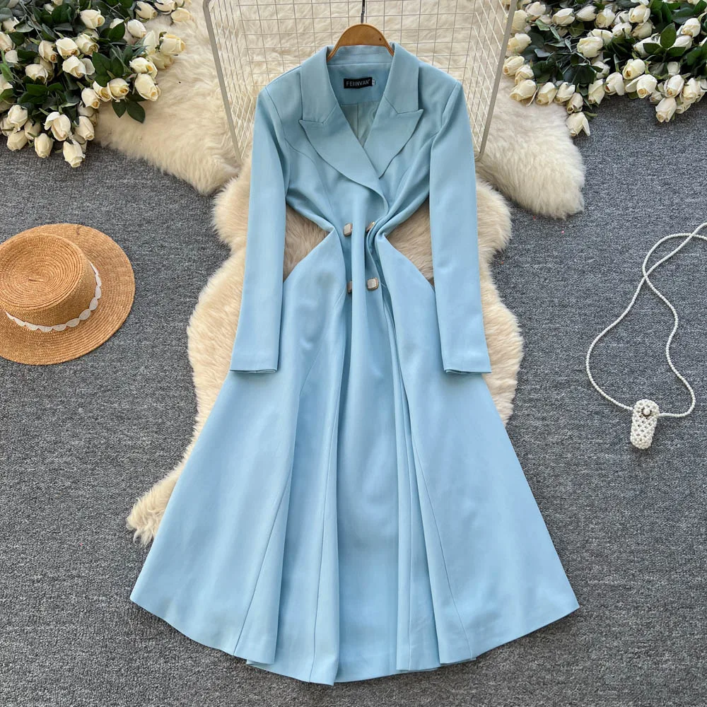 Chic vintage Sexy cranté Double boutonnage fée vacances longue robe femmes Boho robe d'été robes de cérémonie